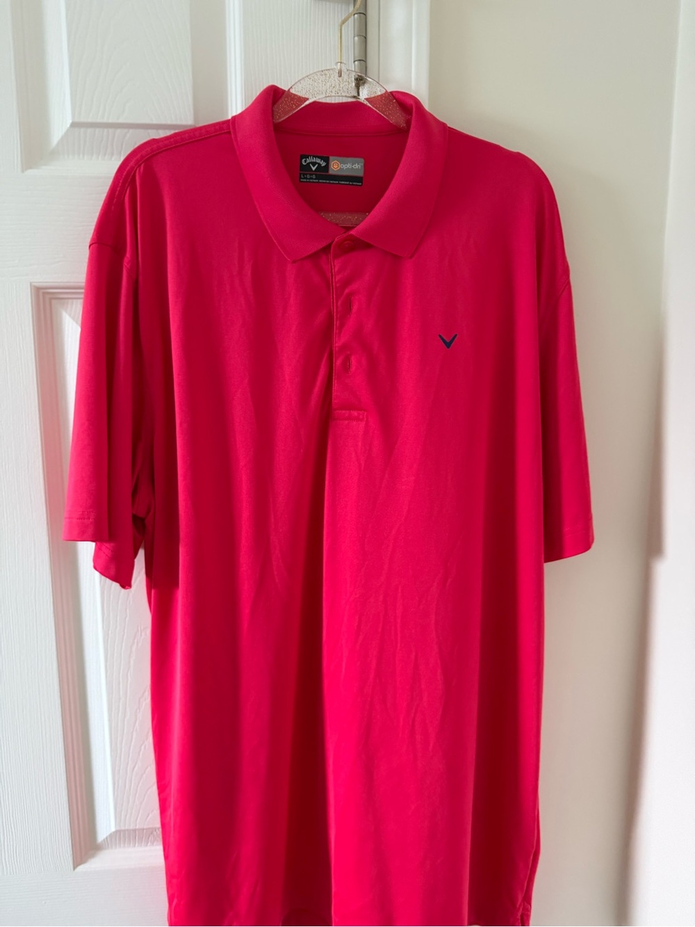 Callaway Men’s Hot Pink Short Sleeve Polo